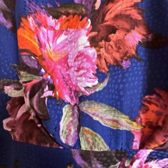 Anthropologie Moulinette Soeurs Rosado Blue Floral Sheath Dress Sz 4 Pockets EC - Picture 8 of 16